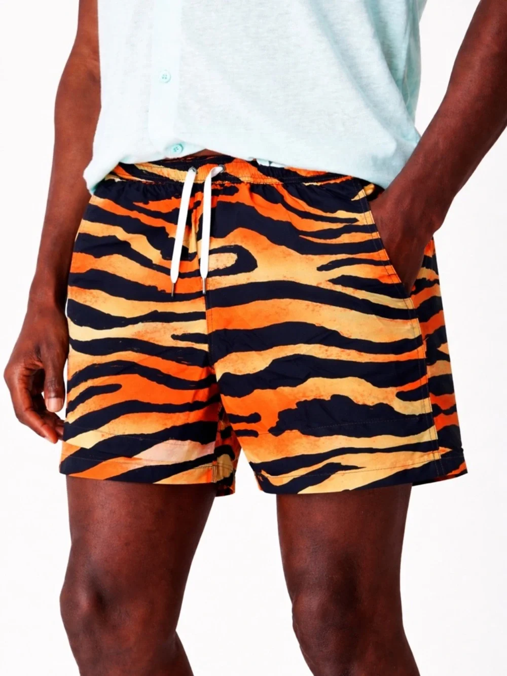 NWT Onia Charles swim shorts trunks  in Animal Paint Print size M